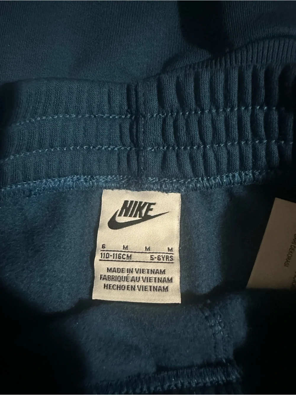 Nike Kids Navy Blue Sweatpants with Orange Stripes